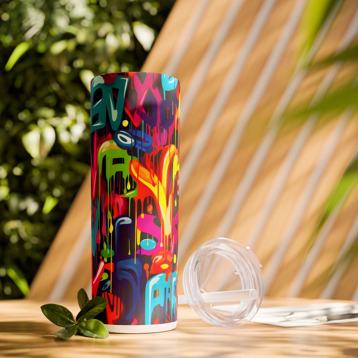 Graffiti - SleekSip Skinny 20oz Tumbler with Straw