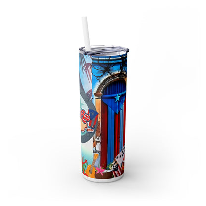 Puerto Rico - SleekSip Skinny 20oz Tumbler with Straw