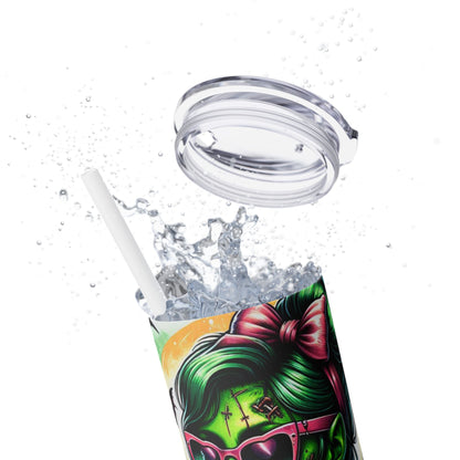 Tatted Zombie Mom - SleekSip Skinny 20oz Tumbler with Straw