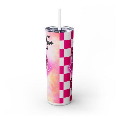 Cute Flower Ghost - SleekSip Skinny 20oz Tumbler with Straw