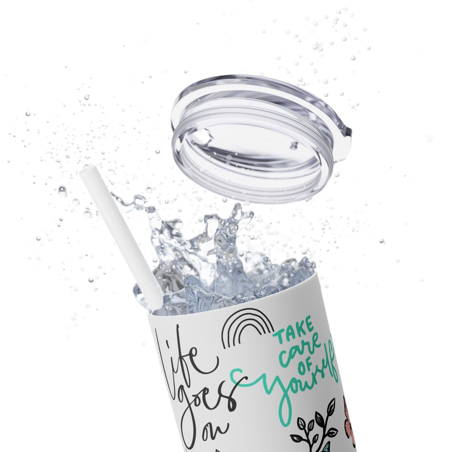 Positive Quotes - SleekSip Skinny 20oz Tumbler with Straw