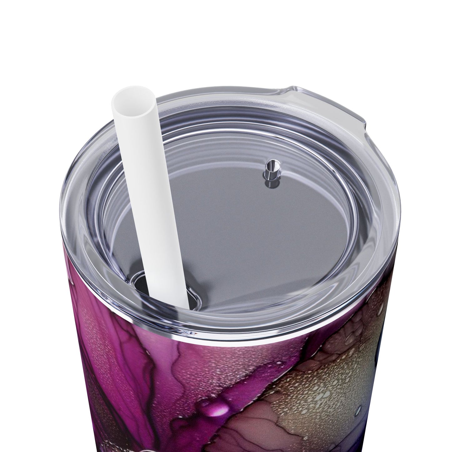 Electric Flowers - SleekSip Skinny 20oz Tumbler with Straw