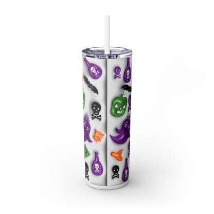 3D Inflated Halloween - SleekSip Skinny 20oz Tumbler with Straw