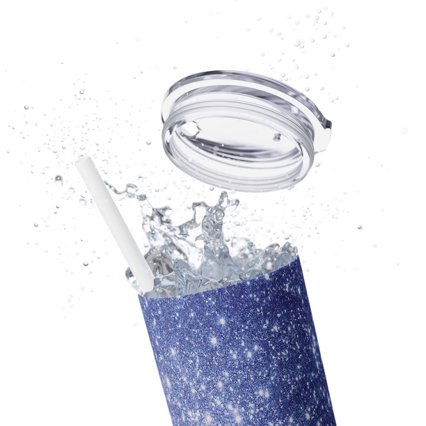 Blue Sparkles - SleekSip Skinny 20oz Tumbler with Straw