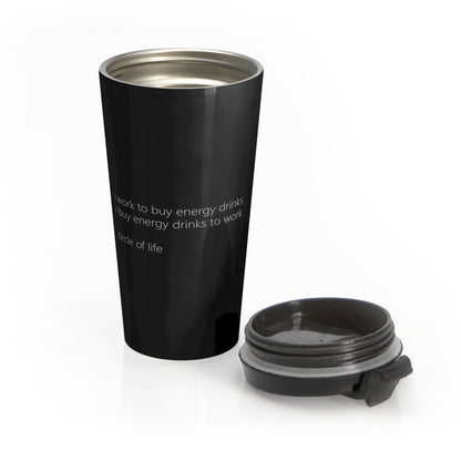 Energy Drink Circle of Life Stainless Steel Travel Mug – 15oz