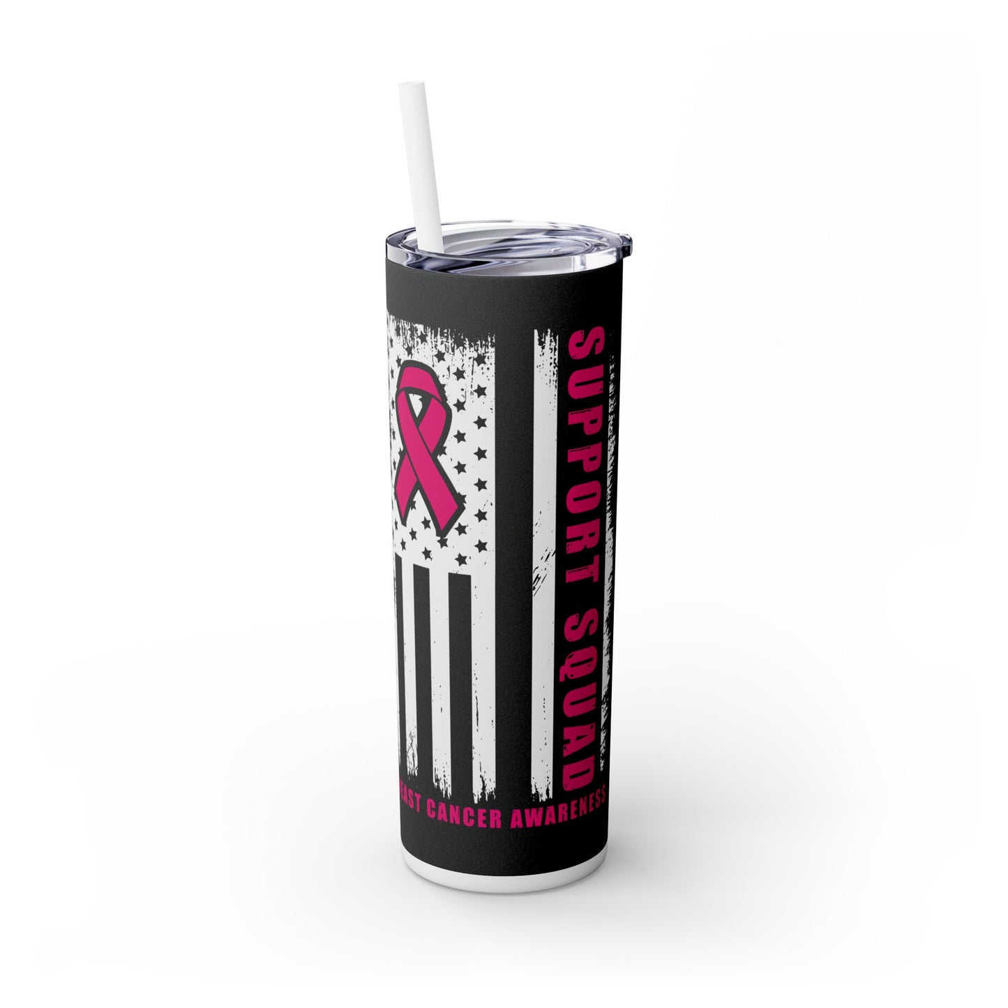 Peace Love Cure Cancer - SleekSip Skinny 20oz Tumbler with Straw