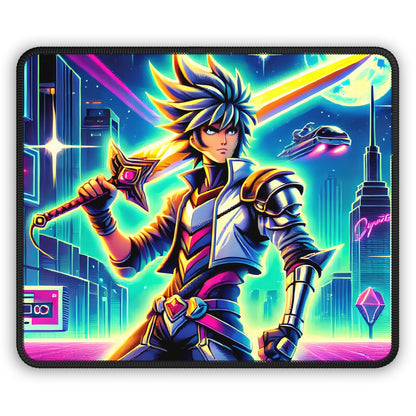 Neon Cyber Warrior Mousepad