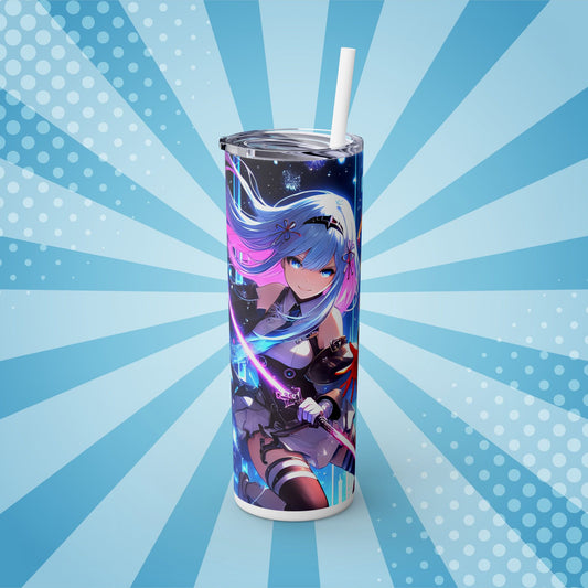 Neon Samurai Anime Tumbler – 20oz