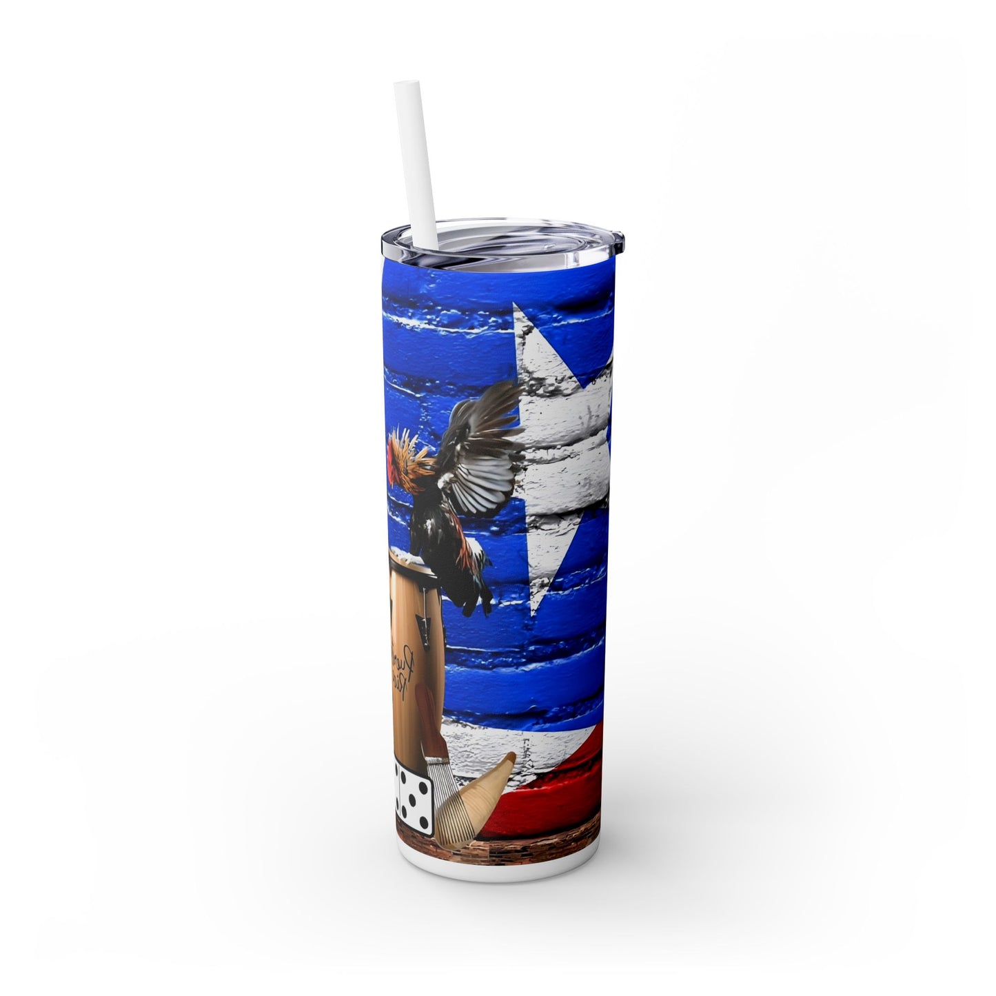 Puerto Rico - SleekSip Skinny 20oz Tumbler with Straw