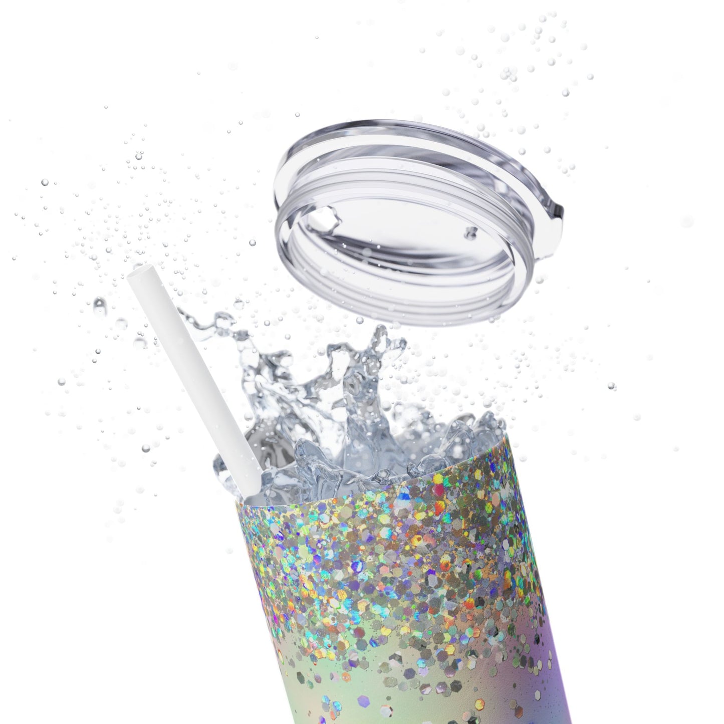 Holographic Tumbler - SleekSip Skinny 20oz Tumbler with Straw