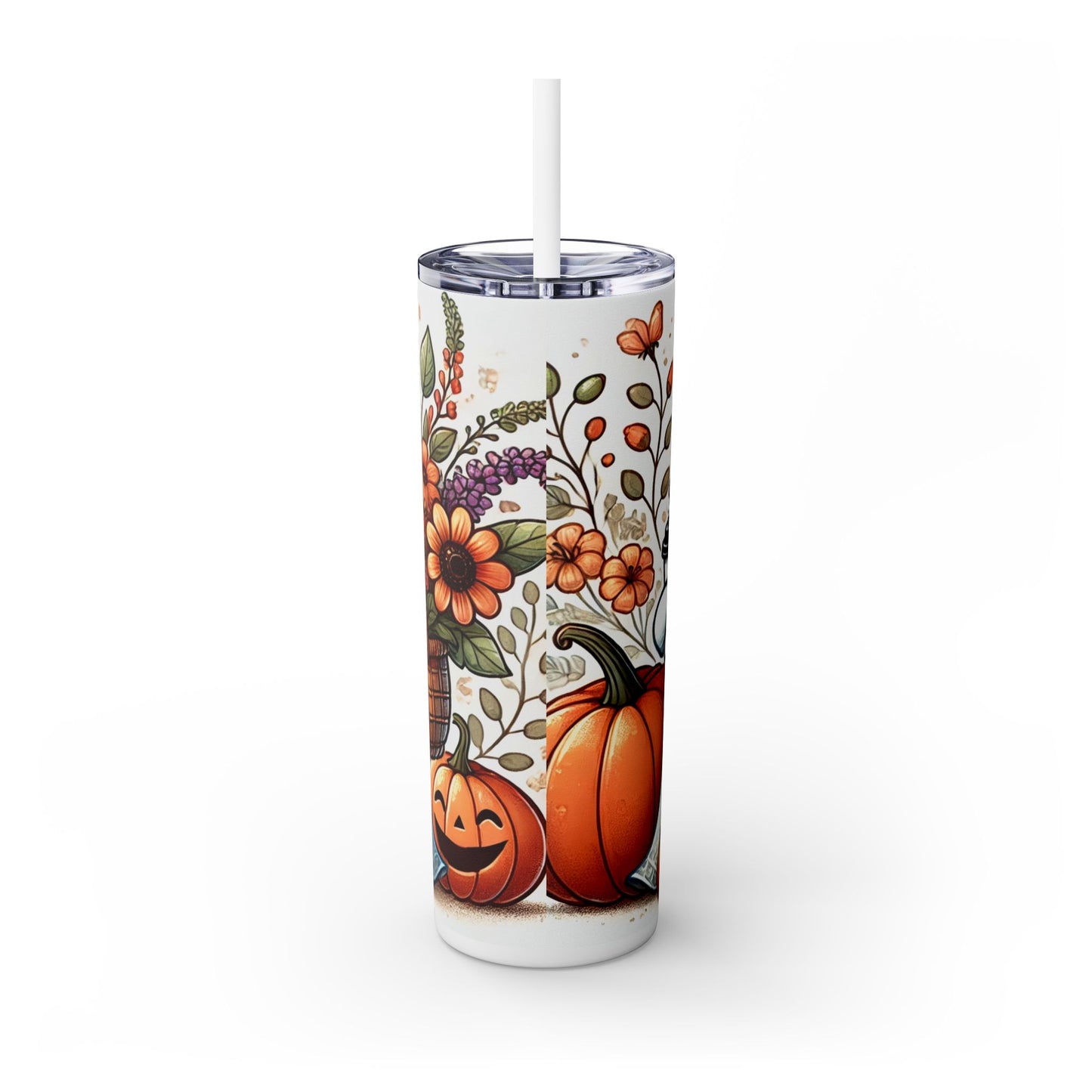 Cute Ghost - SleekSip Skinny 20oz Tumbler with Straw