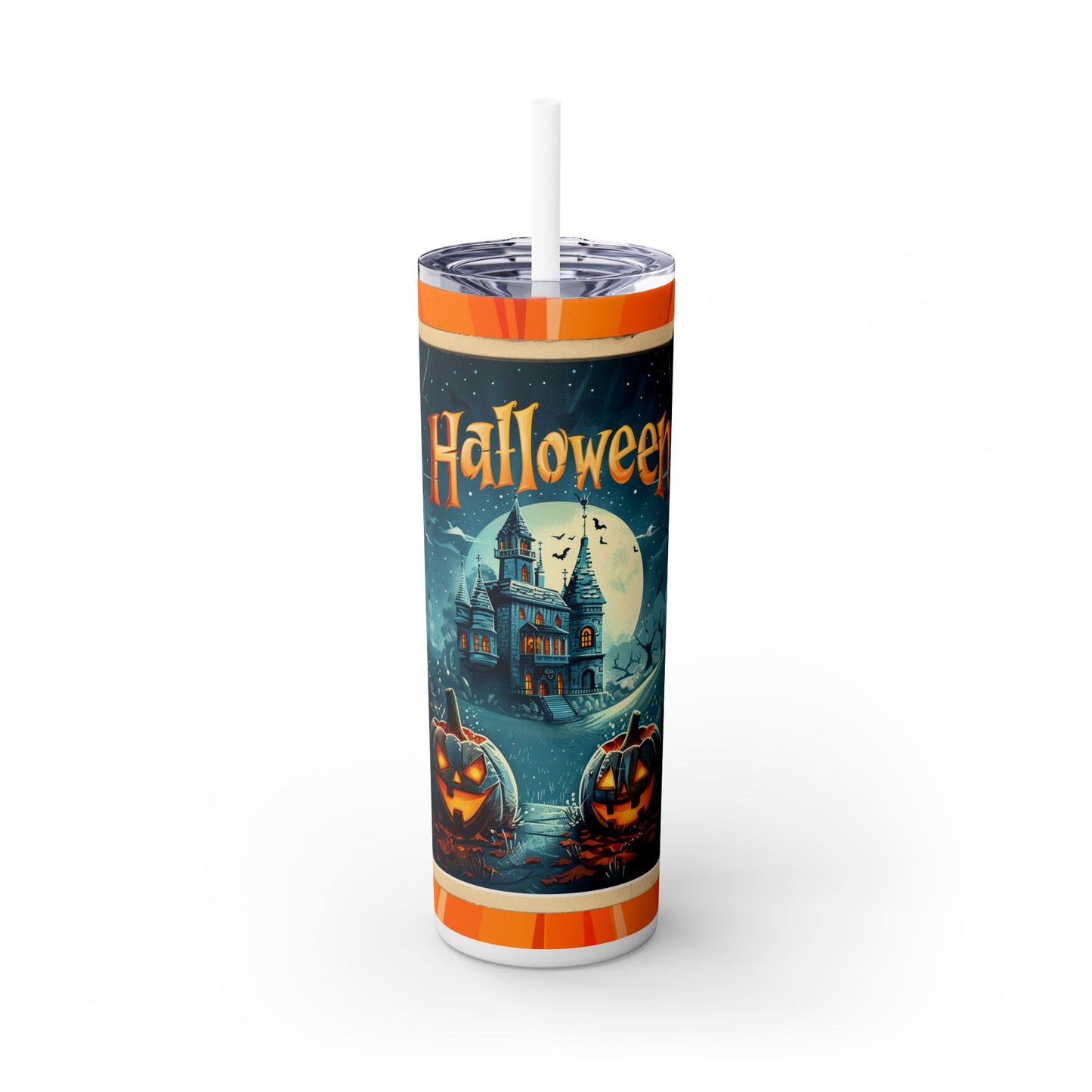 Halloween Card - SleekSip Skinny 20oz Tumbler with Straw