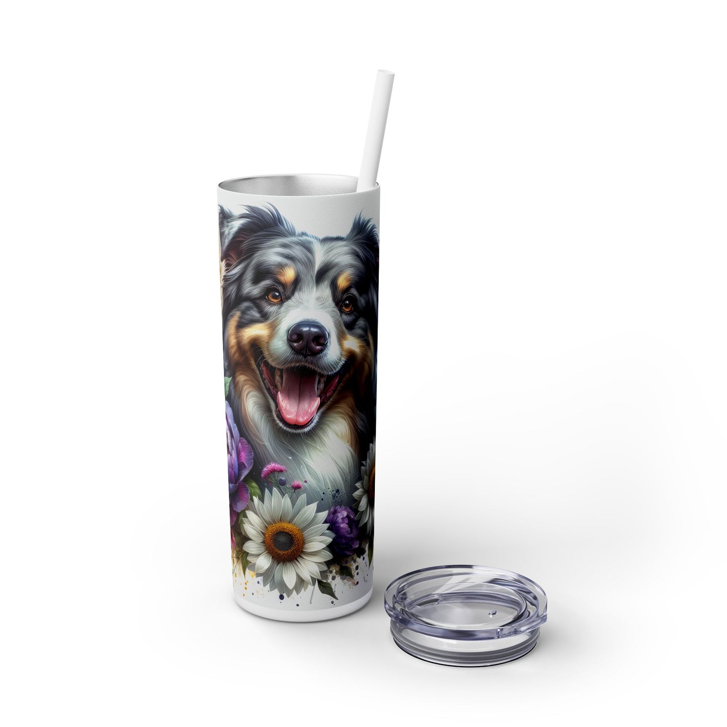 Australian Shepherd - SleekSip Skinny 20oz Tumbler with Straw