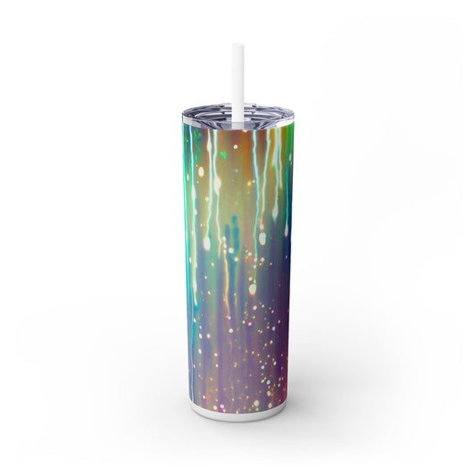 Shimmering Rainbow - SleekSip Skinny 20oz Tumbler with Straw