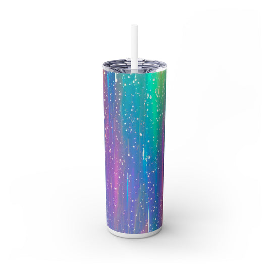 Shimmering Rainbow - SleekSip Skinny 20oz Tumbler with Straw