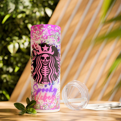 Spooky Halloween Vibes - SleekSip Skinny 20oz Tumbler with Straw